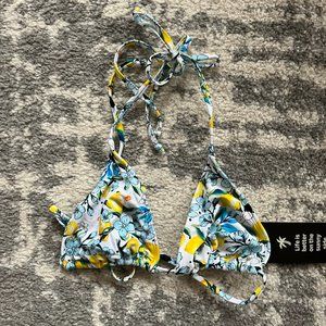 Blackbough Misha Triangle Bikini Top in Limoncello Size L